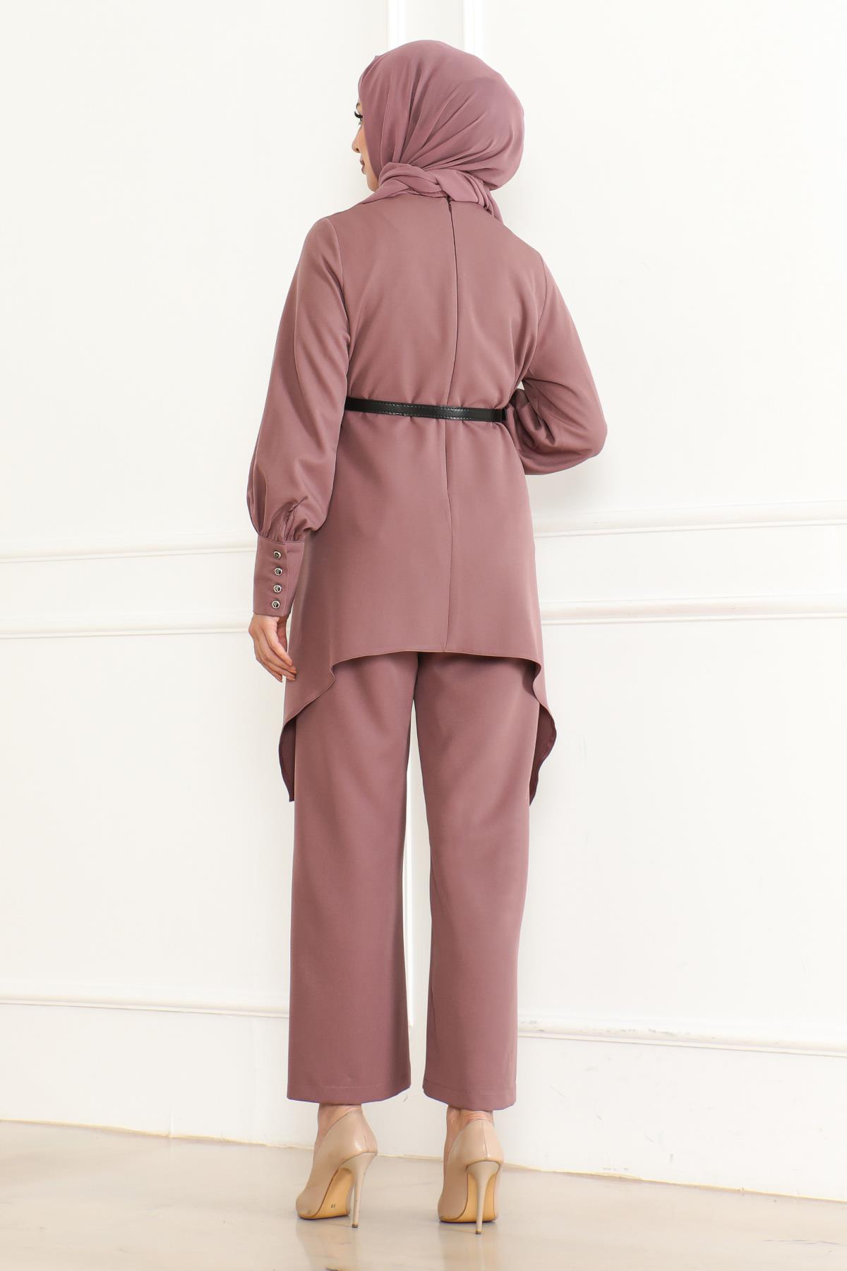 Kemer Detaylı Takım Gül Kurusu Gül Kurusu MSW19001-3