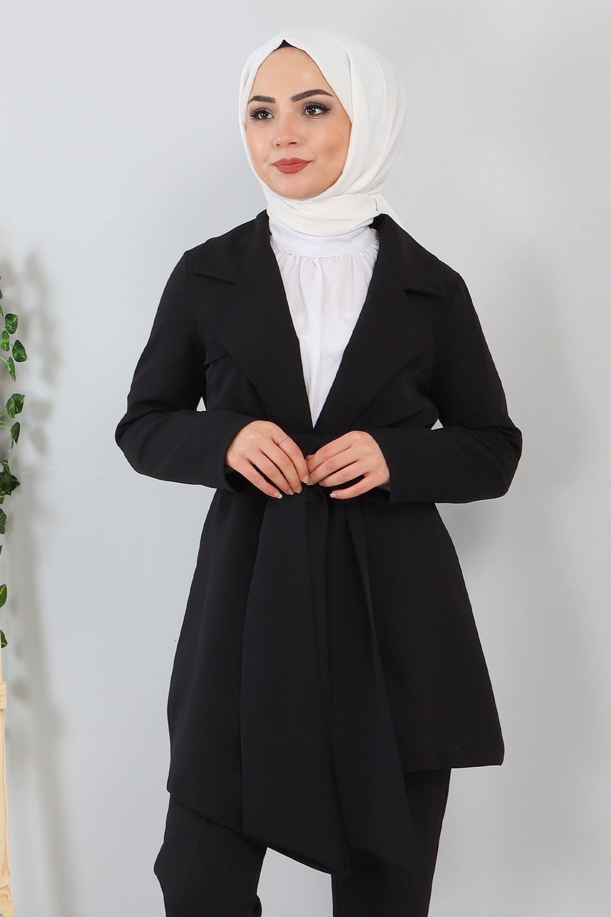 Kemer Detaylı Takım Siyah 10815