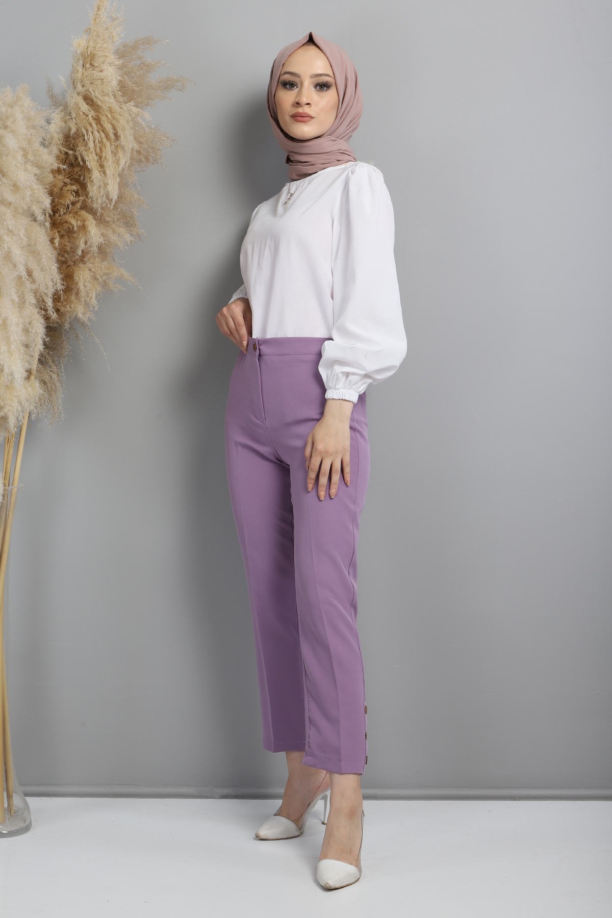 Kumaş Pantolon Eflatun 10630