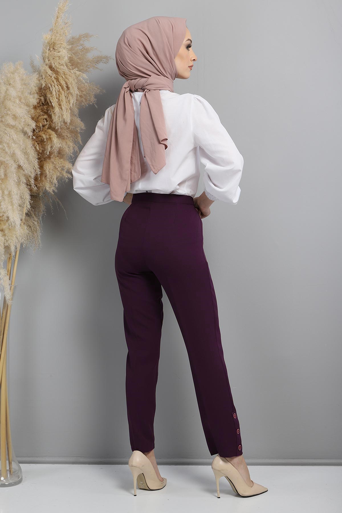 Kumaş Pantolon Mürdüm 10630
