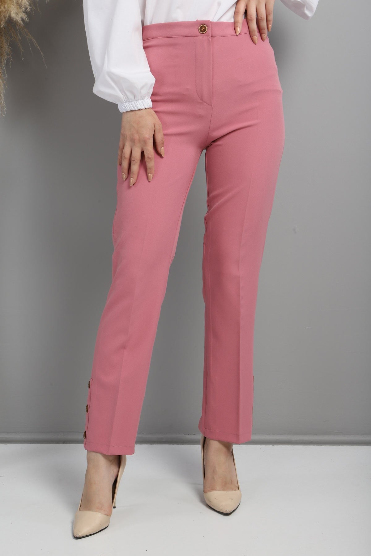 Kumaş Pantolon Pembe 10630