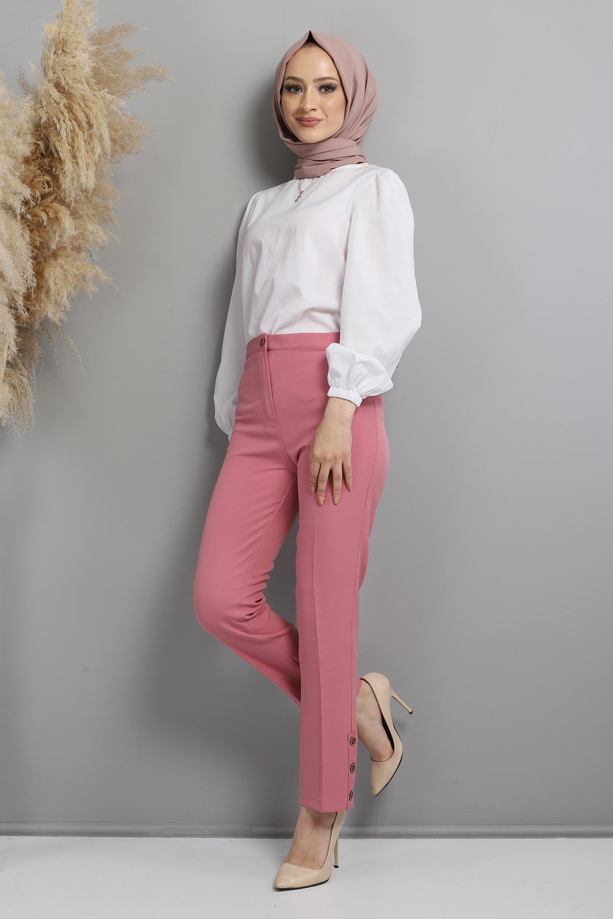 Kumaş Pantolon Pembe 10630