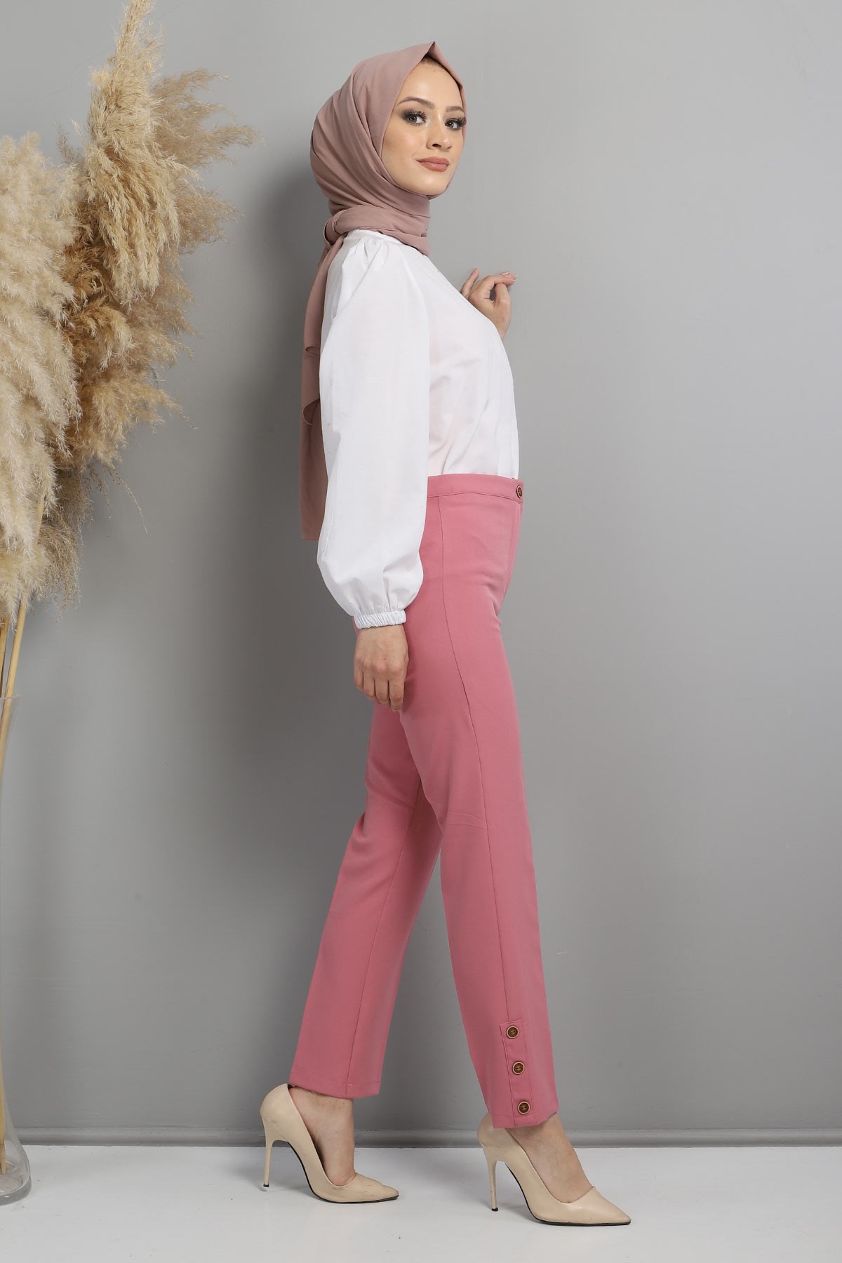 Kumaş Pantolon Pembe 10630