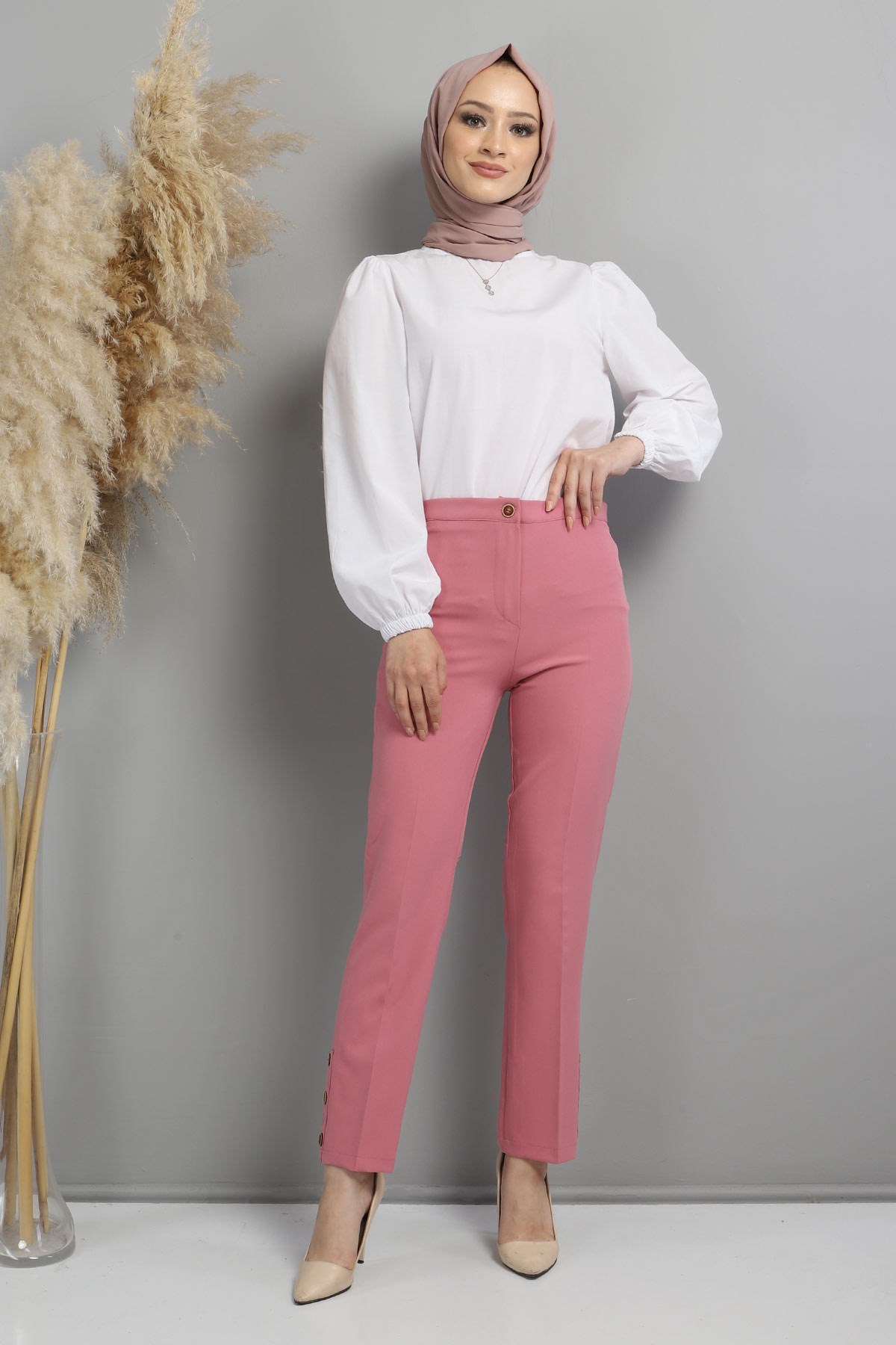 Kumaş Pantolon Pembe 10630