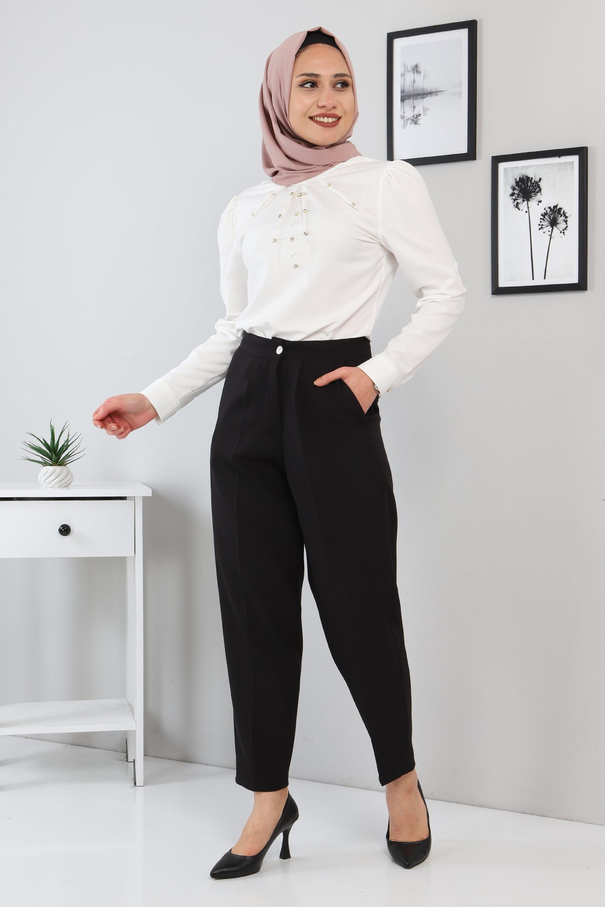 Kumaş Pantolon Siyah 3500