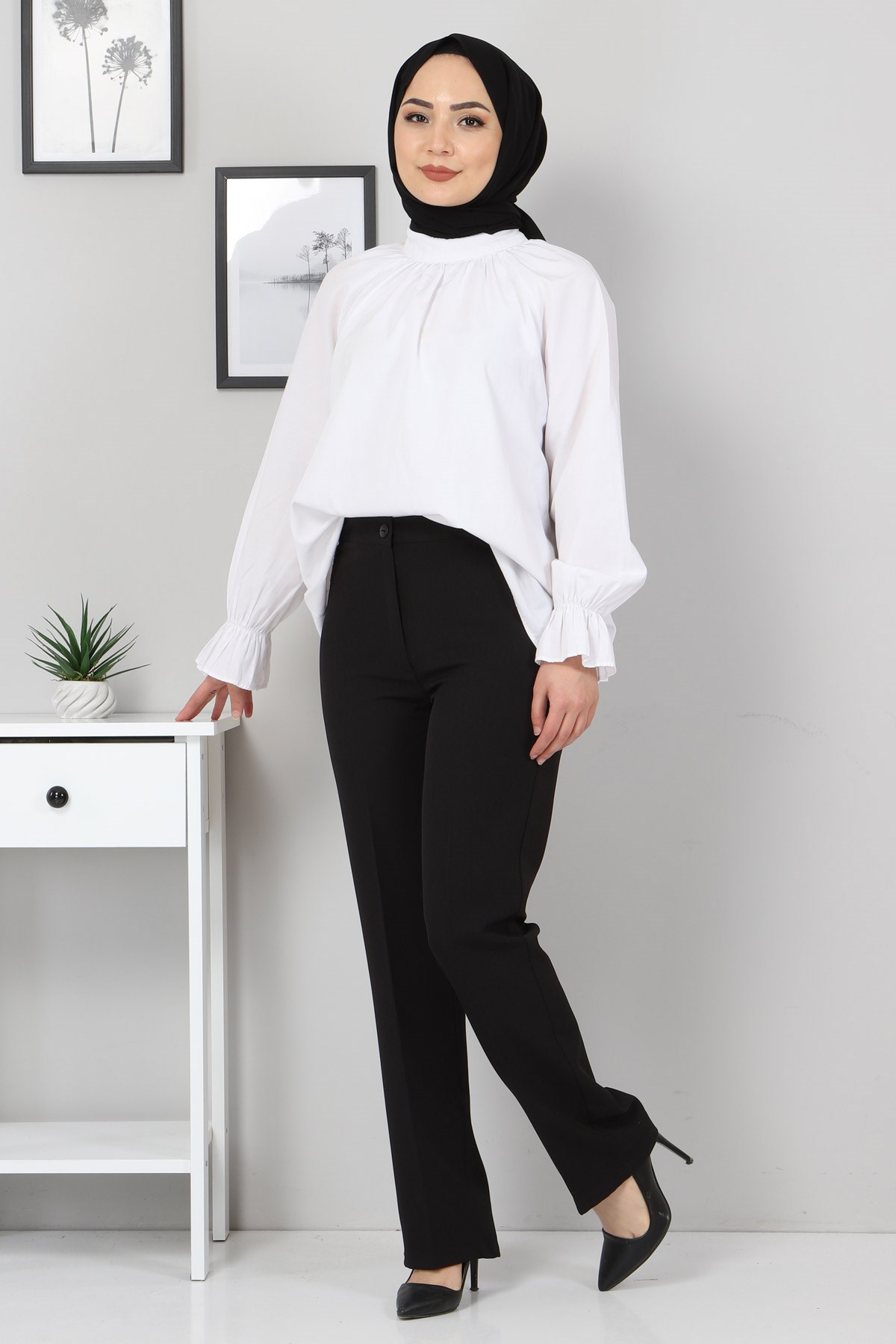 Kumaş Pantolon Siyah 8573