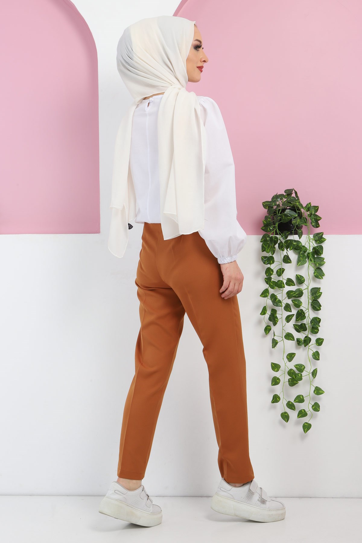 Kumaş Pantolon Taba 10488