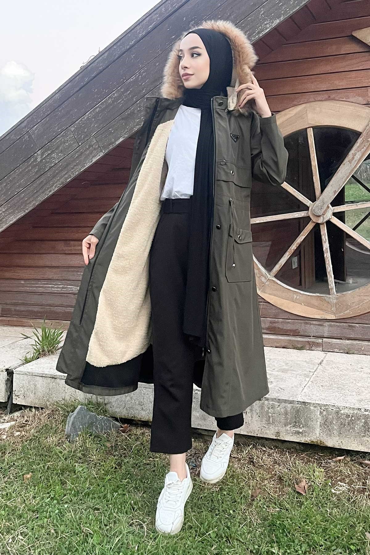 Kuşgözü Detaylı Detaylı Armalı Mont Haki 10354