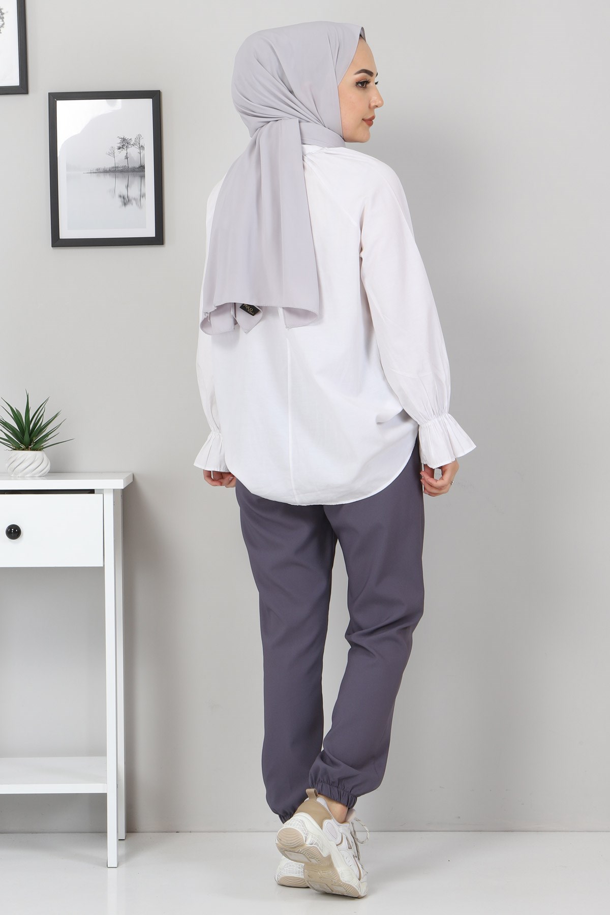 Lastik Detaylı Pantolon Antrasit 10266