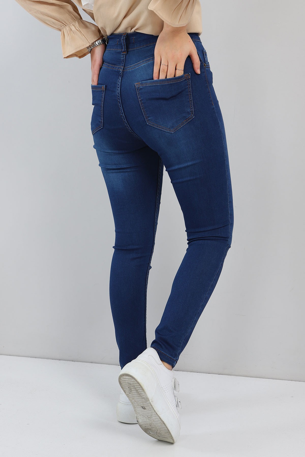Likralı Kot Pantolon Açık Kot 6012