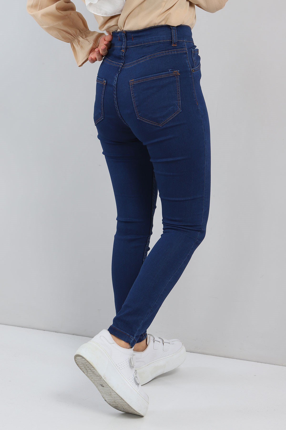 Likralı Kot Pantolon Koyu Kot 6012