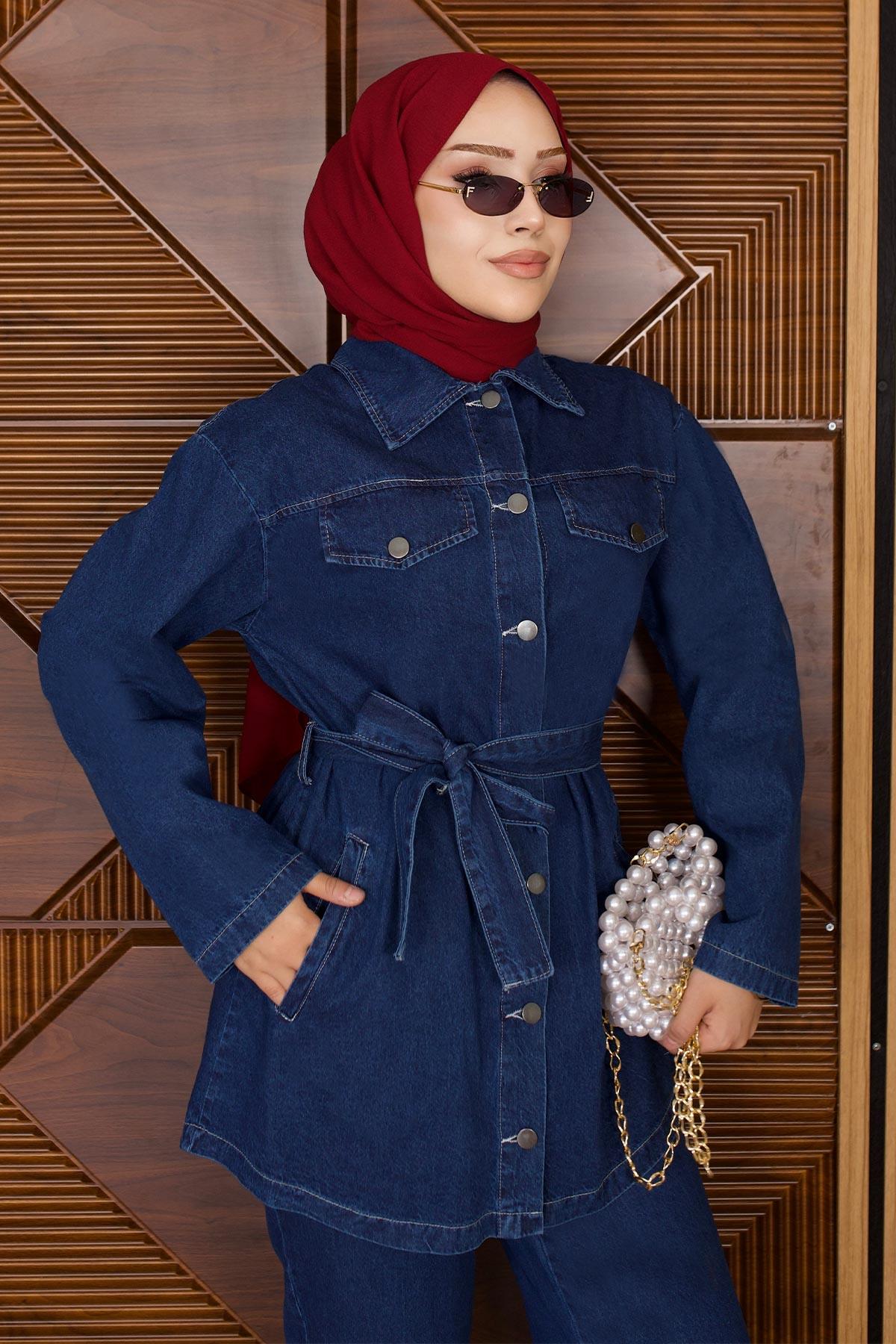 Luna Denim Takım Koyu Mavi 19299