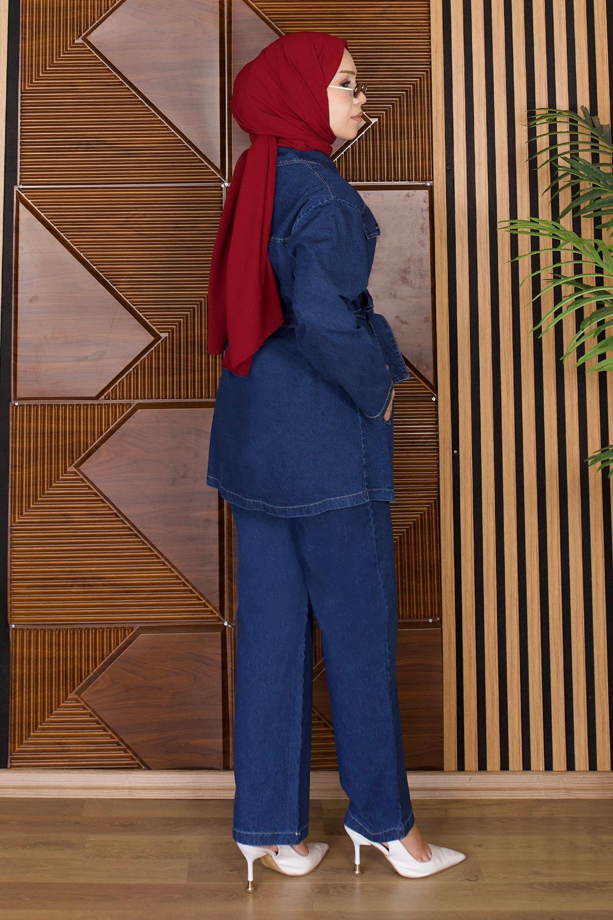 Luna Denim Takım Koyu Mavi 19299