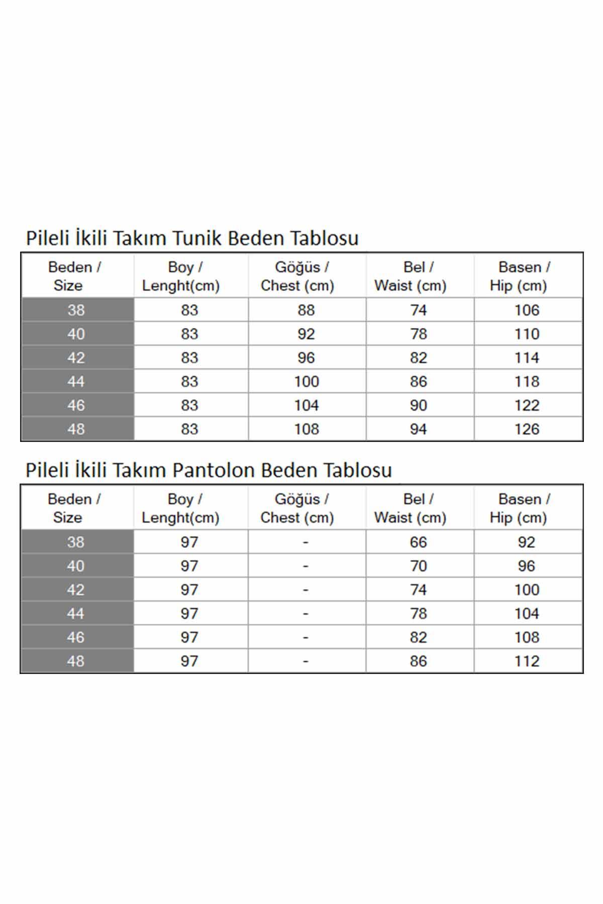 Pileli İkili Takım İndigo 17901