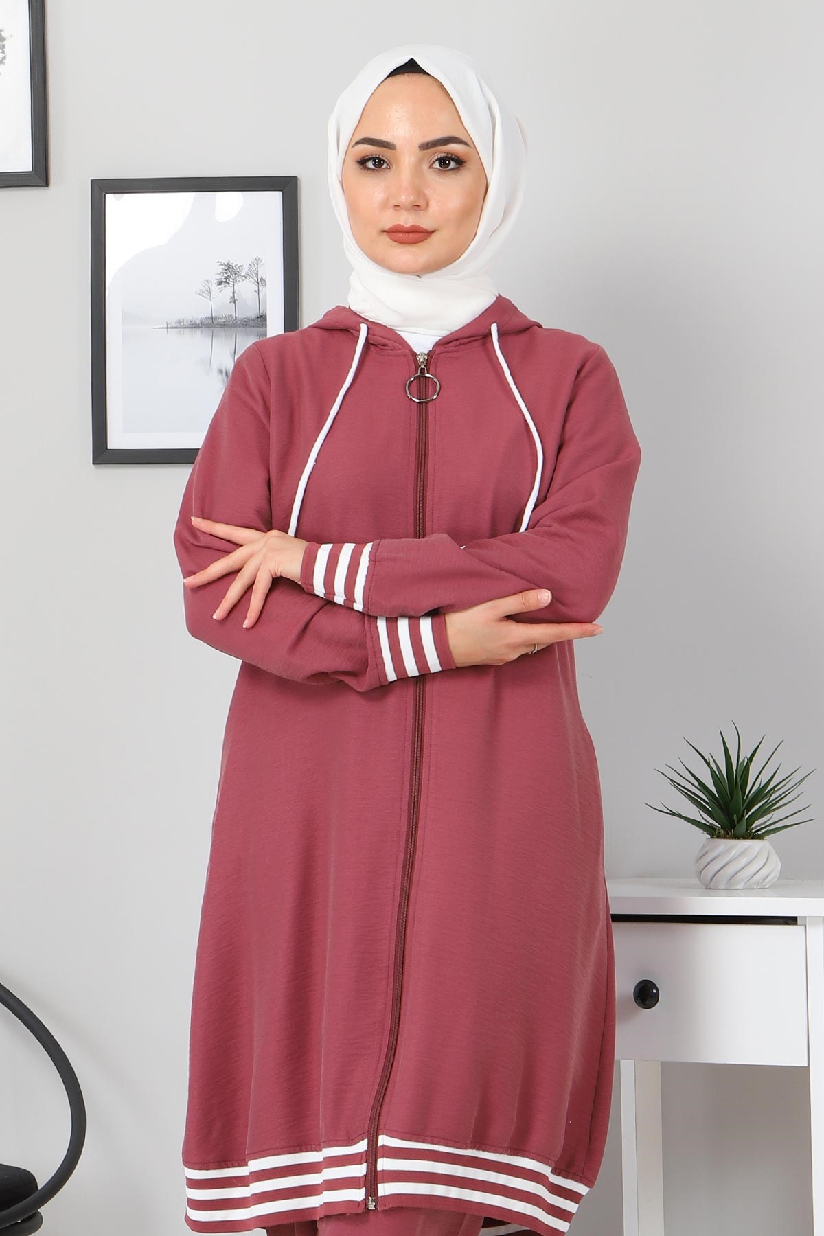 Ribanalı Bağcıklı Kombin Lila 104