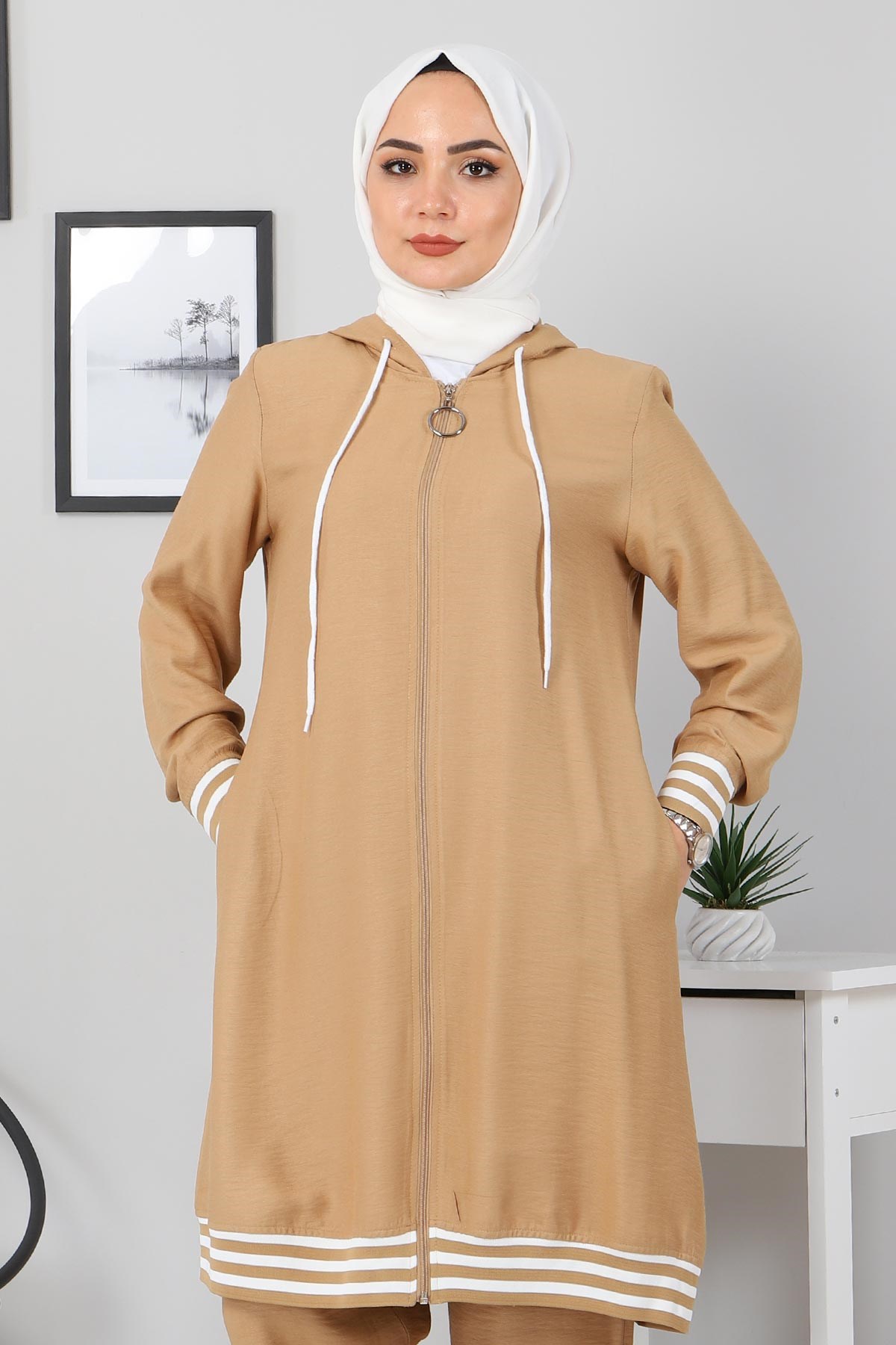 Ribanalı Bağcıklı Kombin Taba 104