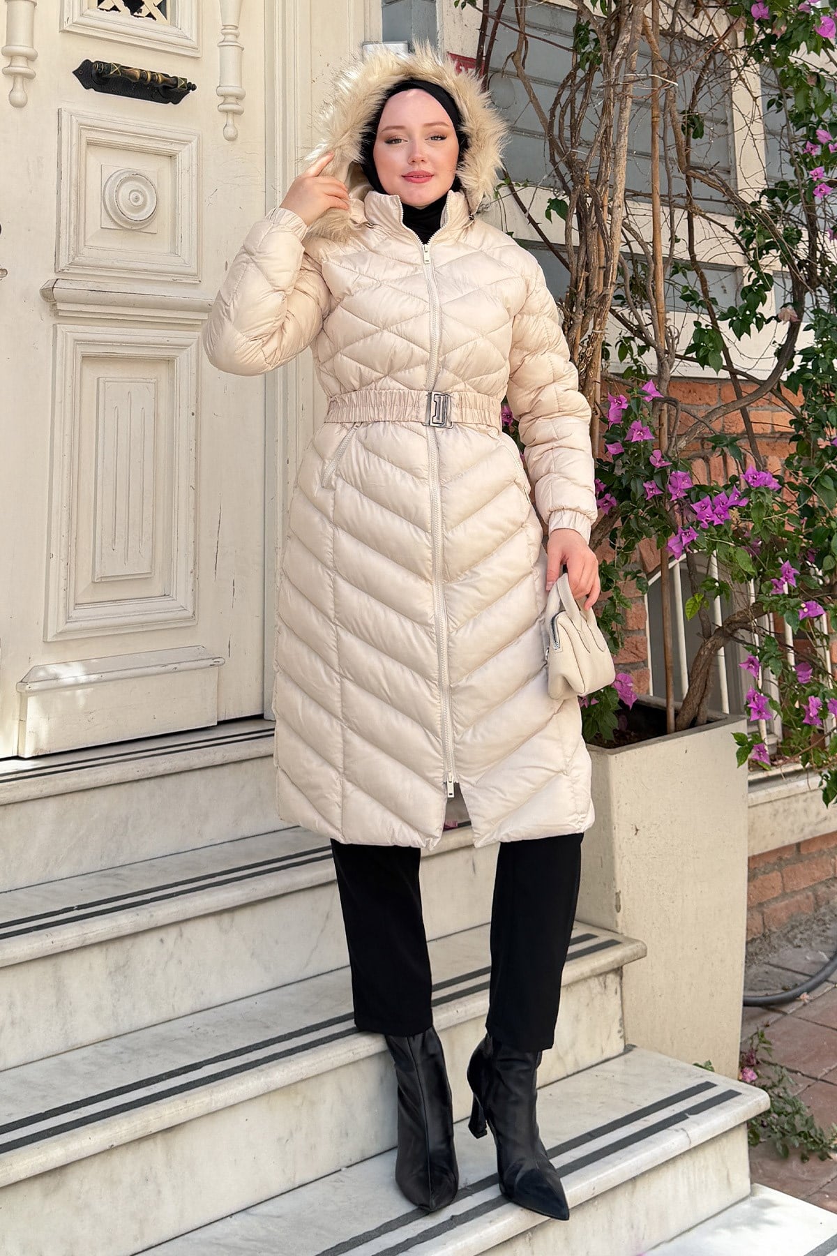 Roselia Uzun Kapitone Mont Bej 6157
