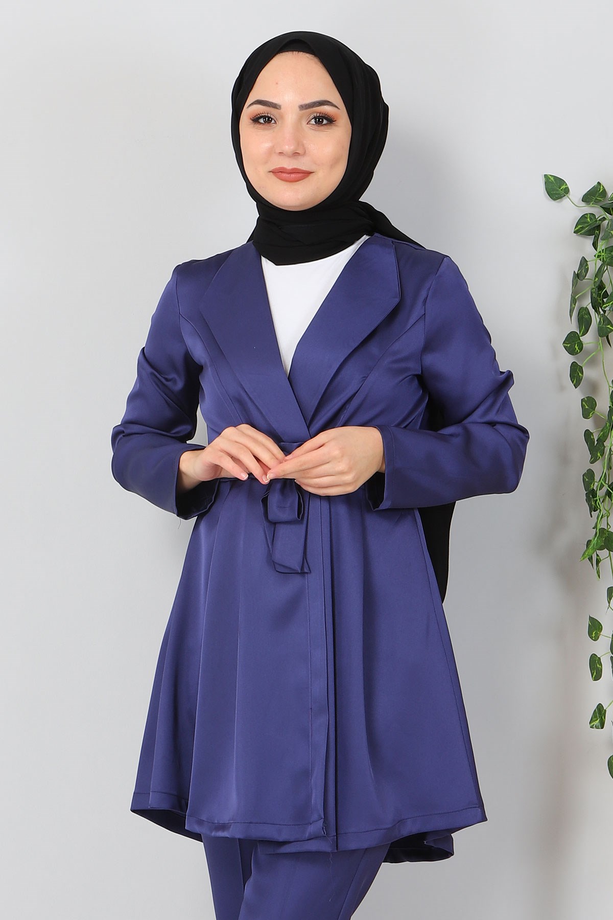 Saten Kombin İndigo 10658