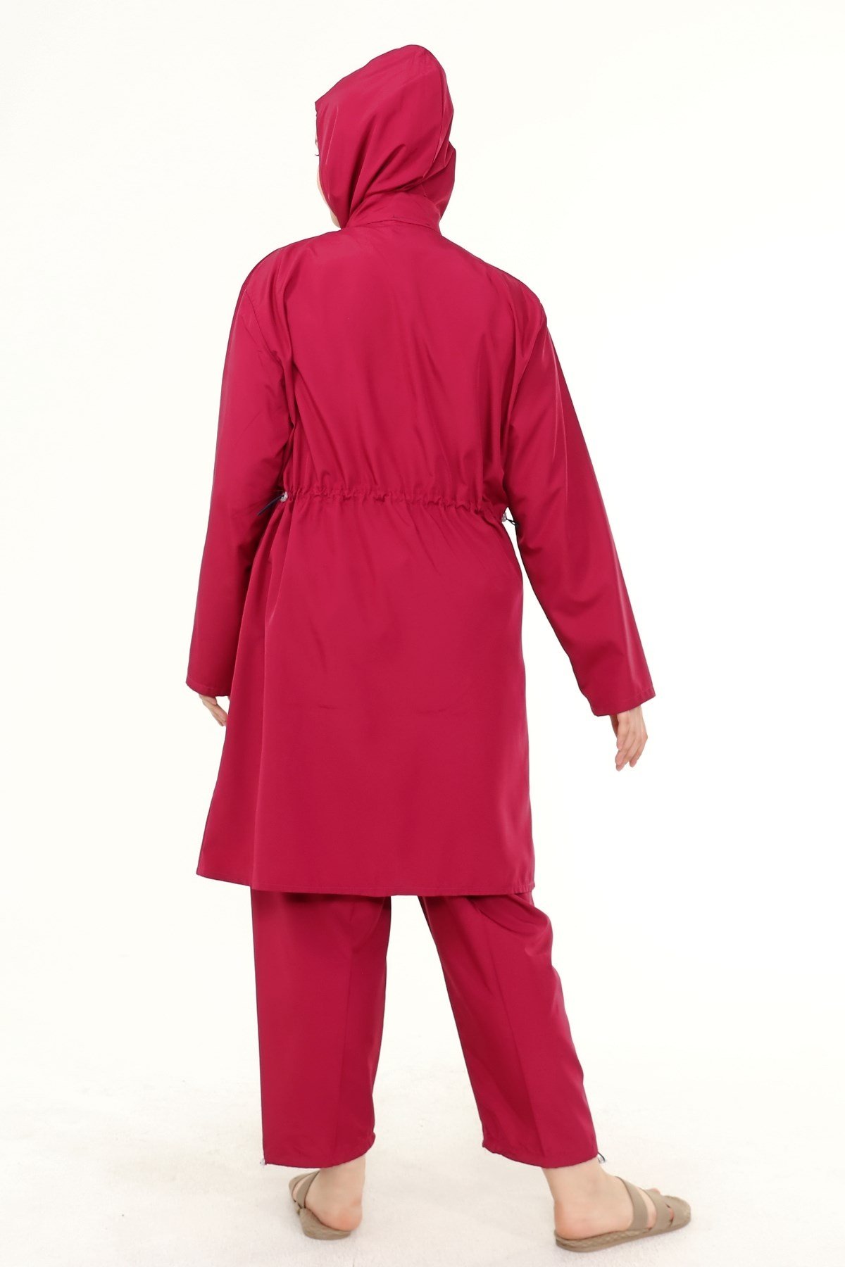 Şerit Detaylı Tesettür Mayo Lila 8507
