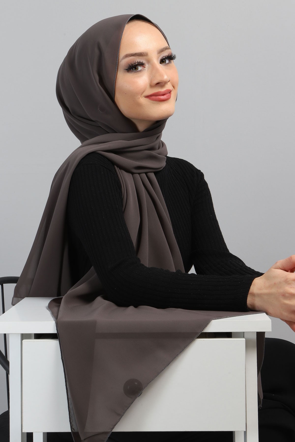 Şifon Şal Gri 3011