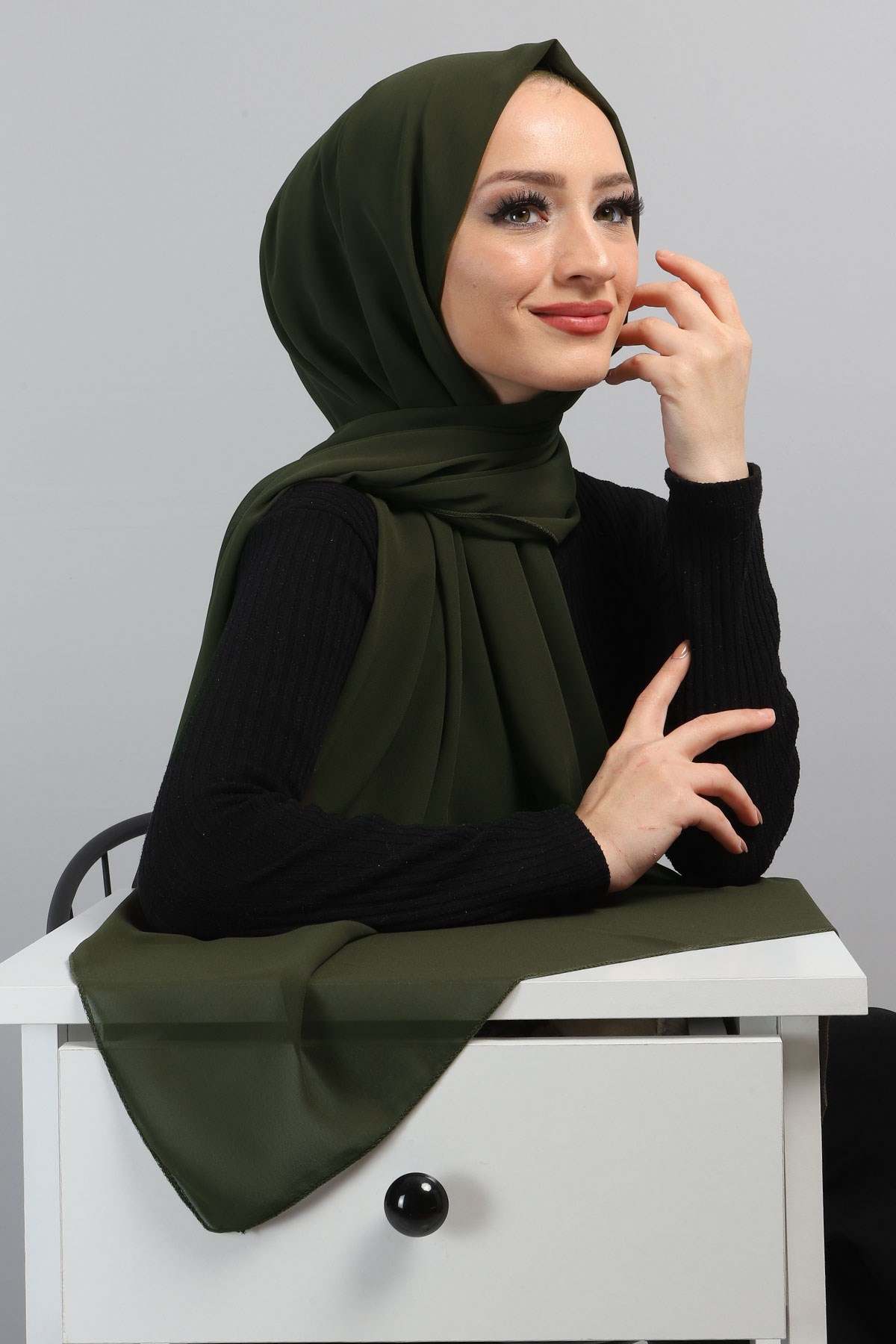 Şifon Şal Haki 3011