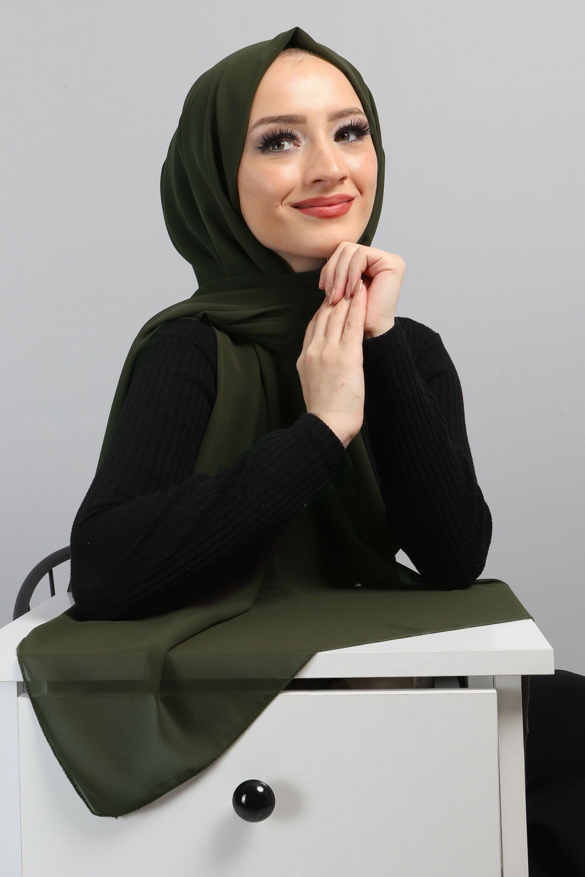 Şifon Şal Haki 3011