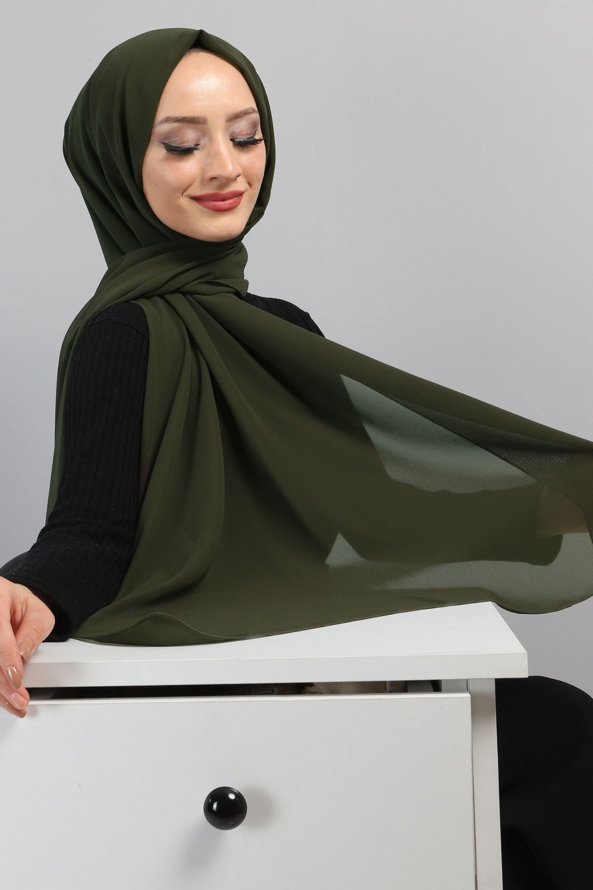 Şifon Şal Haki 3011