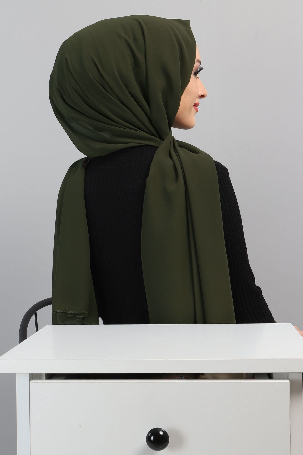 Şifon Şal Haki 3011