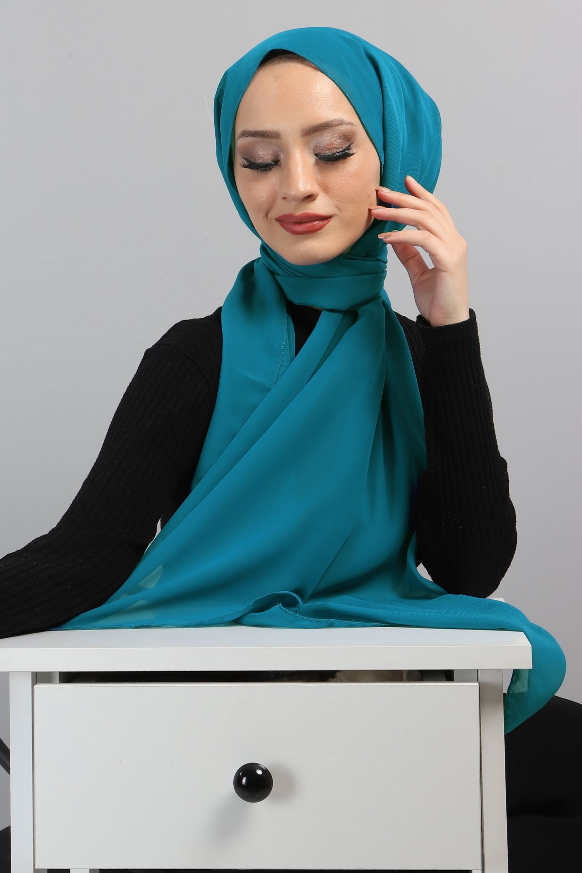 Şifon Şal Turkuaz 3011