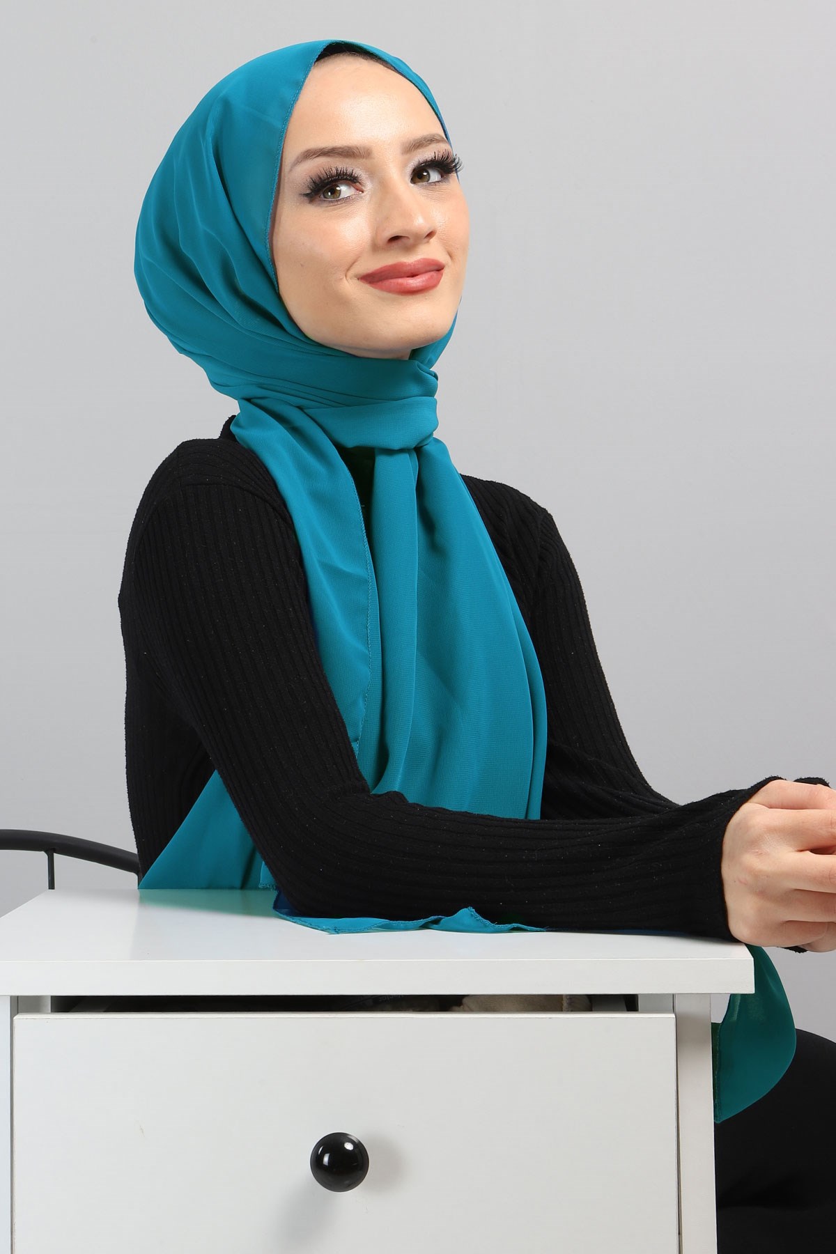 Şifon Şal Turkuaz 3011