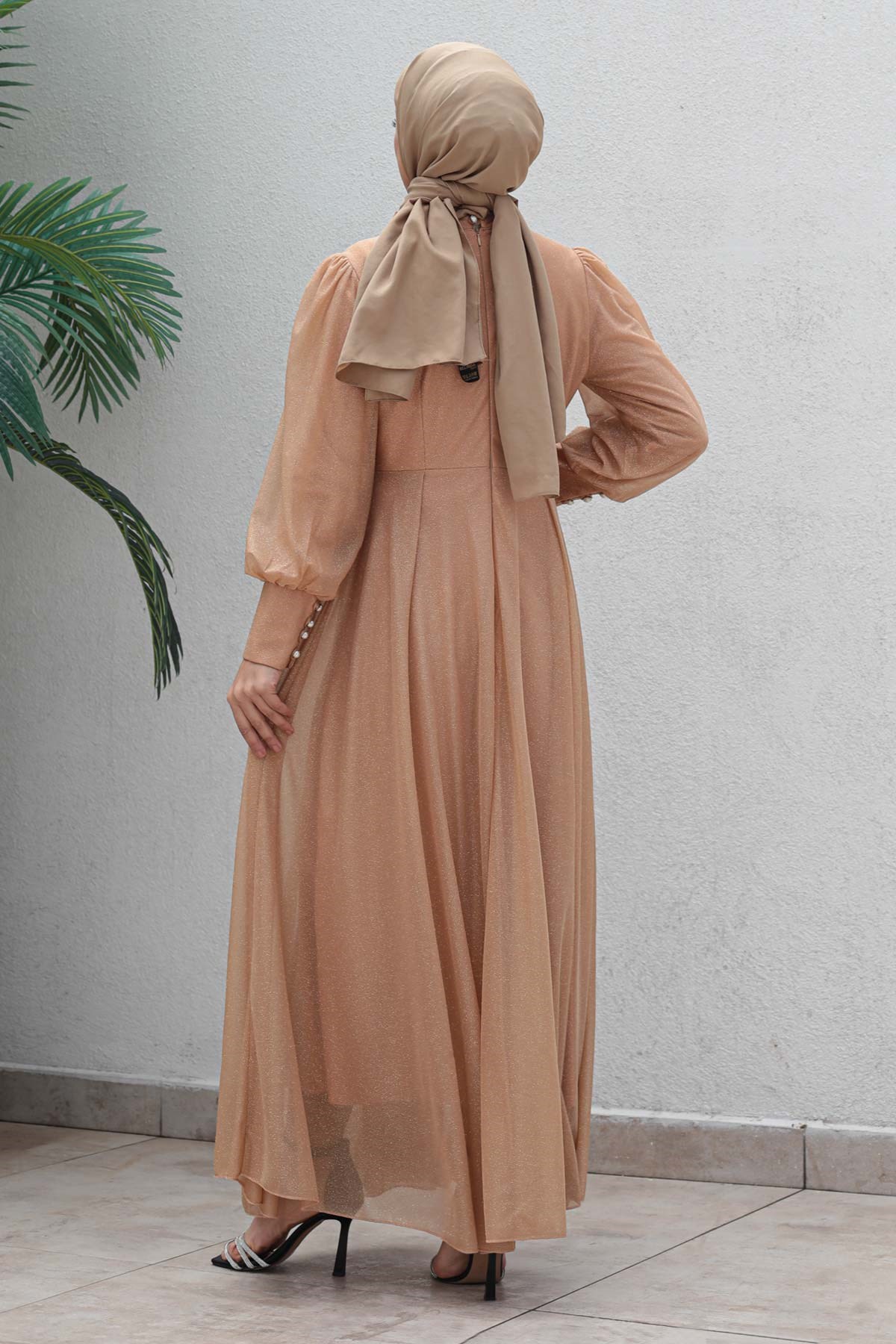 Simli Abiye Gold 13801