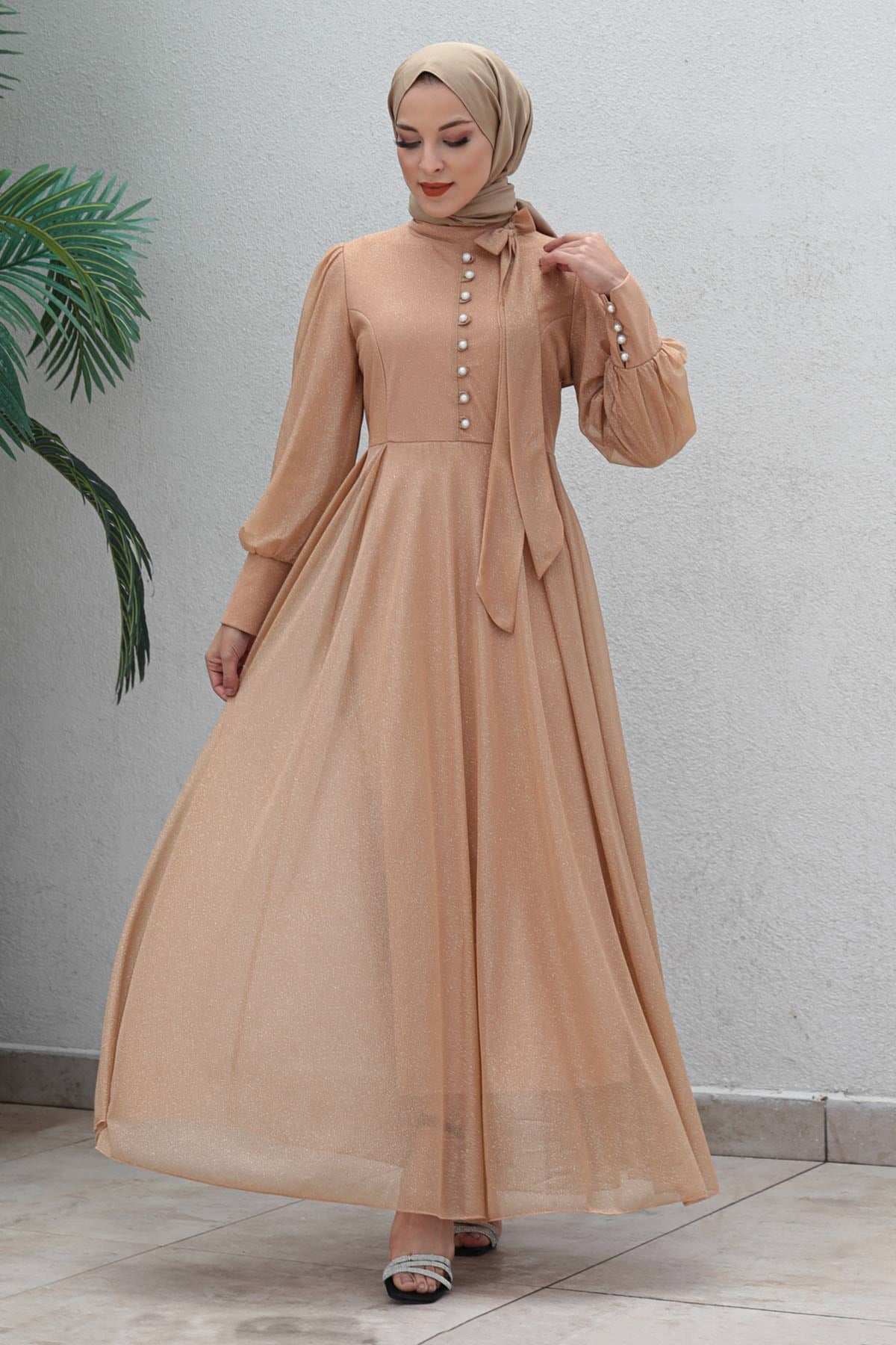 Simli Abiye Gold 13801