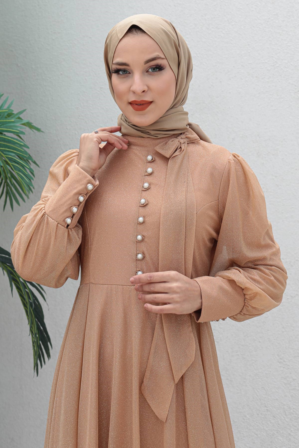 Simli Abiye Gold 13801