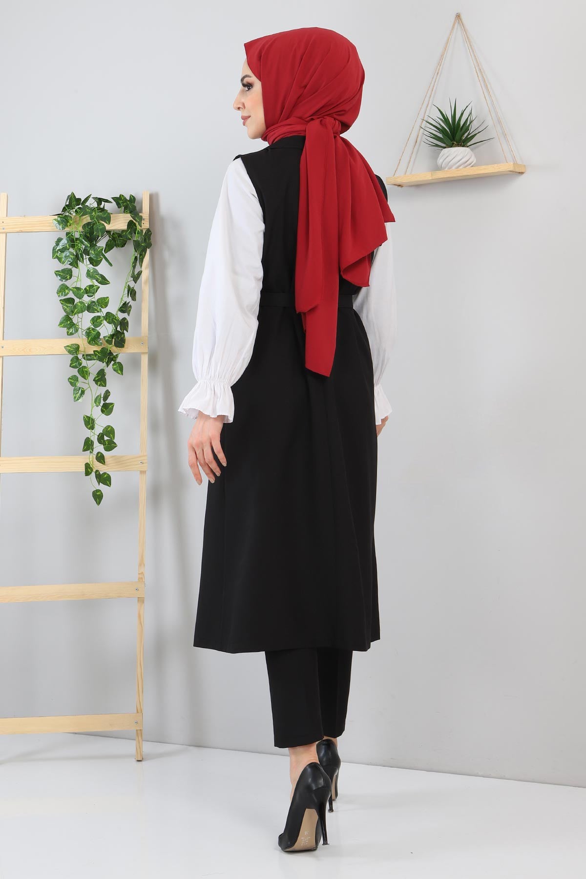 Taş Detaylı Takım Siyah 10727