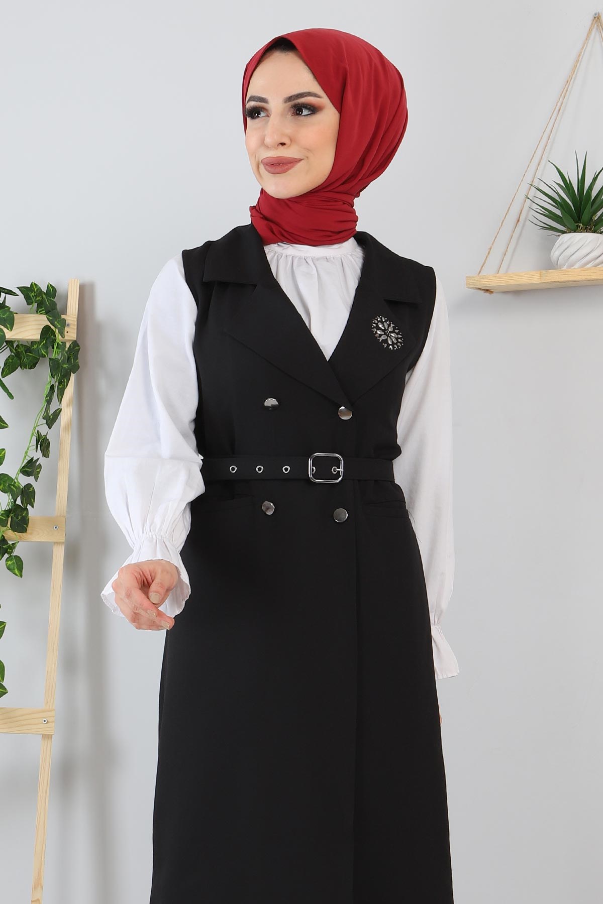 Taş Detaylı Takım Siyah 10727