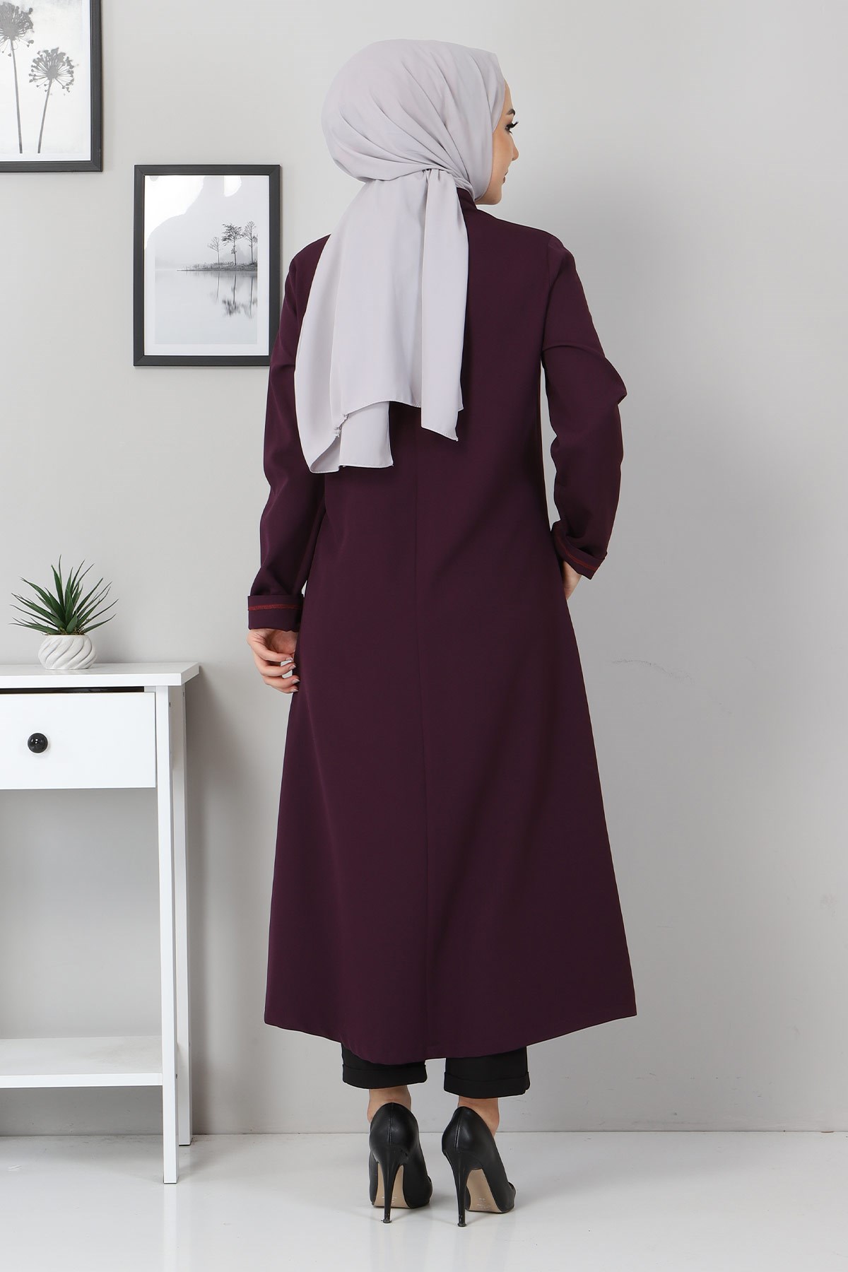Taş Detaylı Tunik Mor 10767
