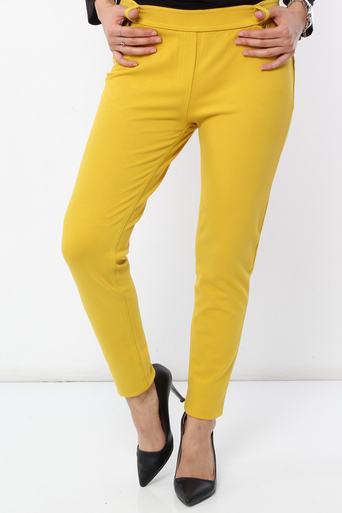 Tayt Pantolon Sarı Sarı 0444-3