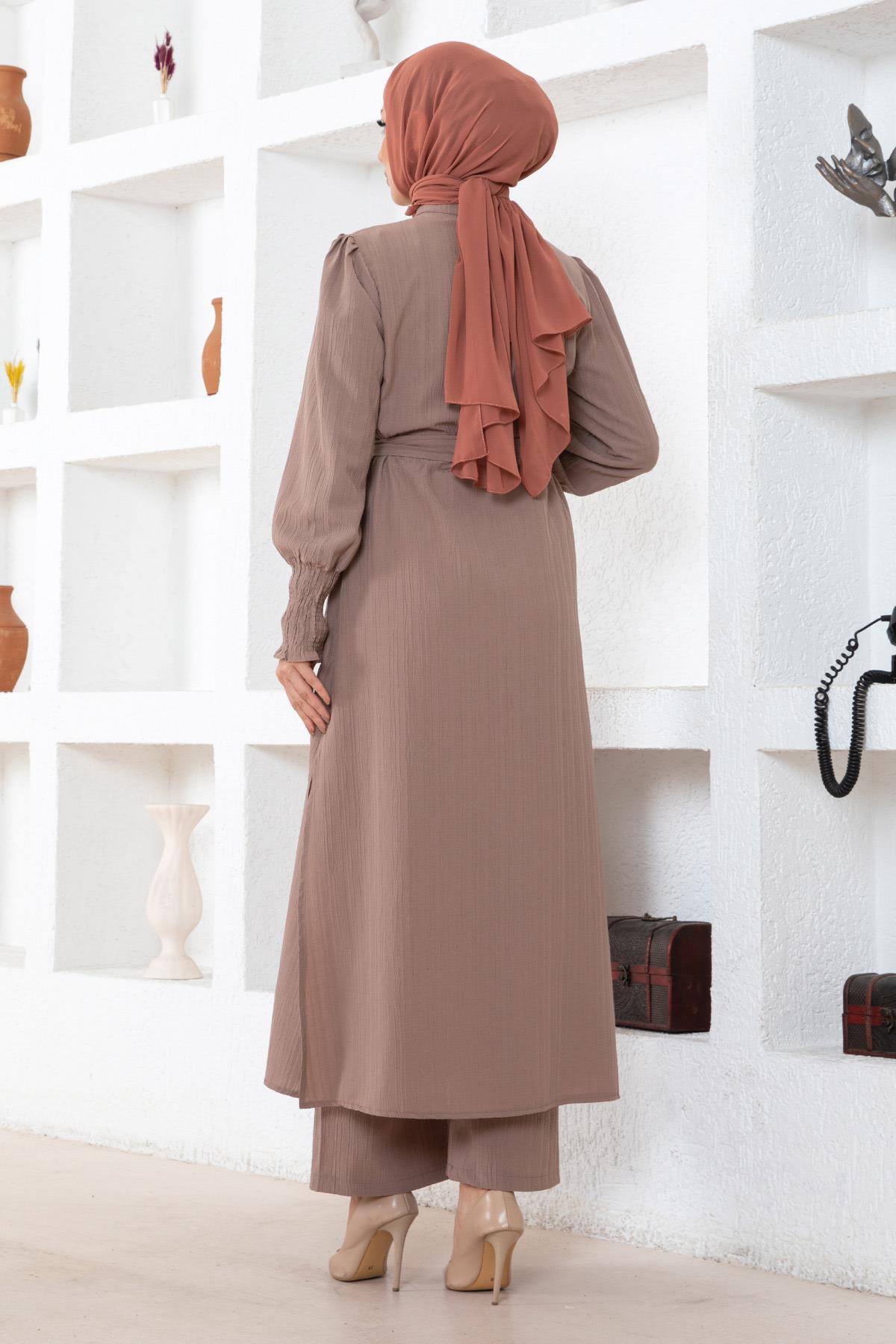 Yırtmaç Detaylı Takım Vizon Vizon MSW19233-5