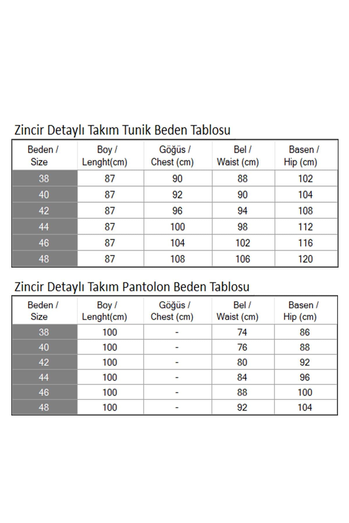 Zincir Detaylı Takım Zümrüt MSV19140