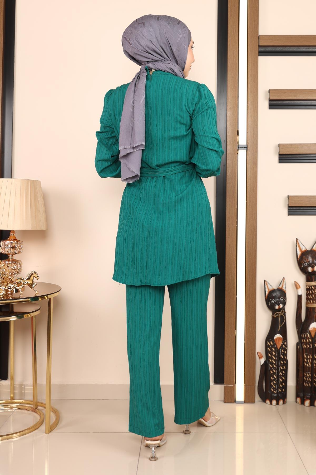 Zincir Detaylı Takım Zümrüt Zümrüt MSW19140-4