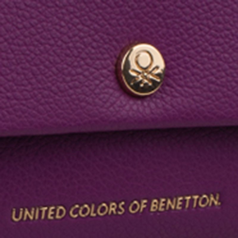 Benetton Mürdüm  Softline Kadın Kare Yumuşak Deri  Cüzdan BNT 1726