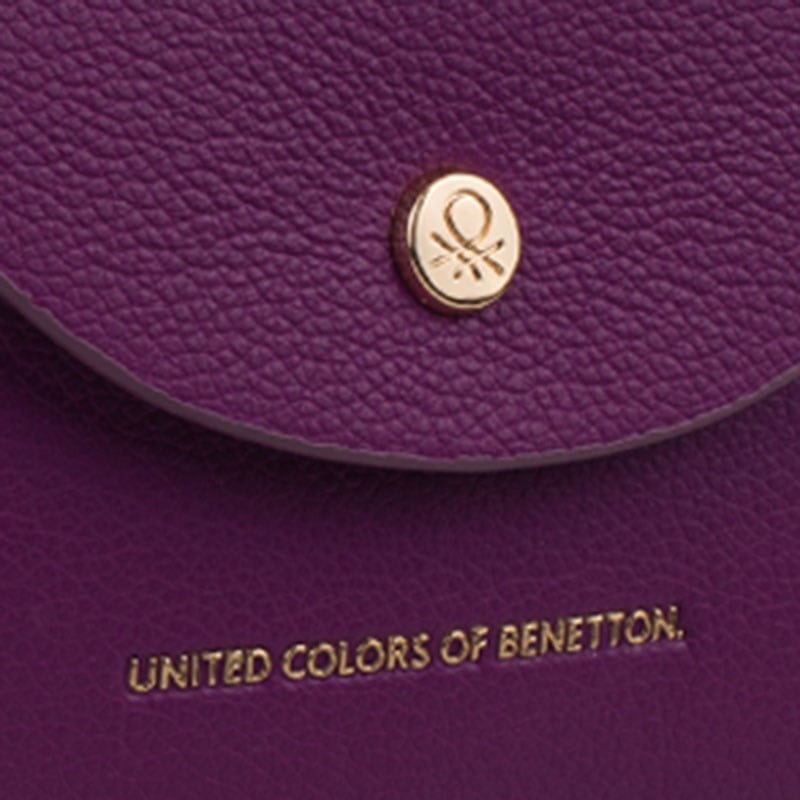 Benetton Mürdüm  Softline Kadın Kare Yumuşak Deri Cüzdan BNT 1725