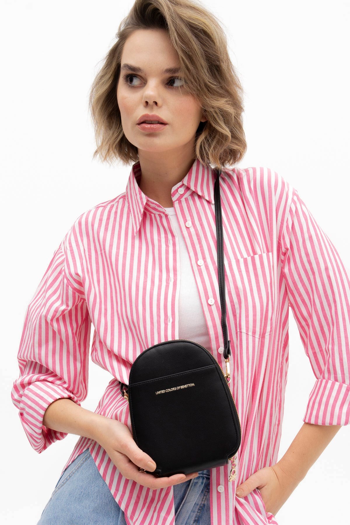 Benetton Siyah  Kadın Softline Çapraz Çanta BNT 1710