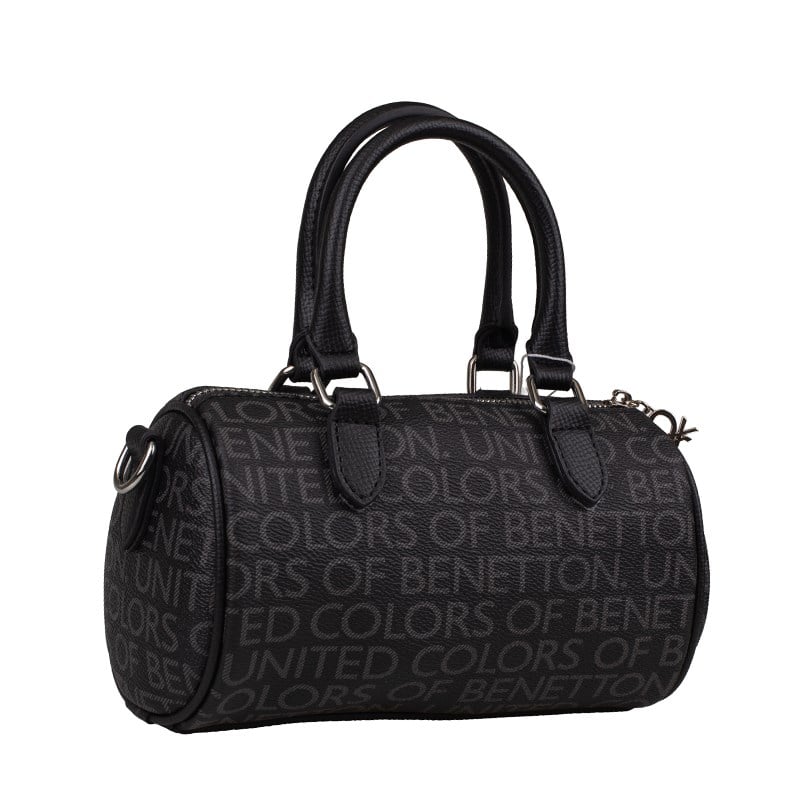 Benetton Siyah  Monogram Kadın Kol Çantası BNT 1805