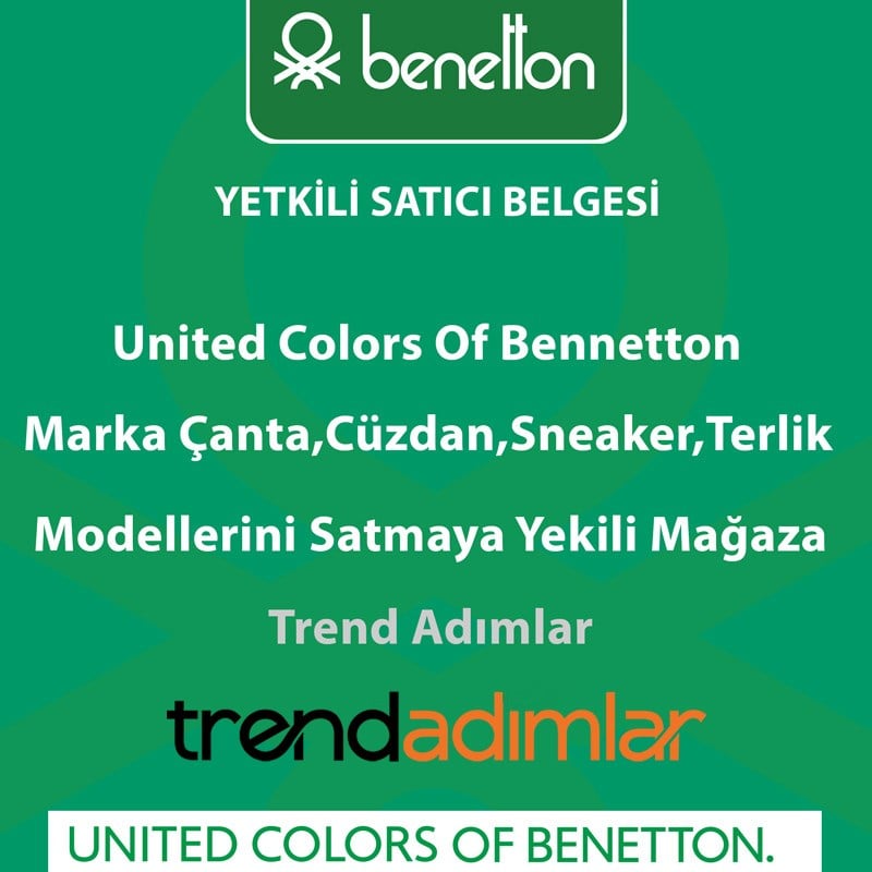 Benetton Yeşil  Softline Kadın Kare Yumuşak Deri  Cüzdan BNT 1726