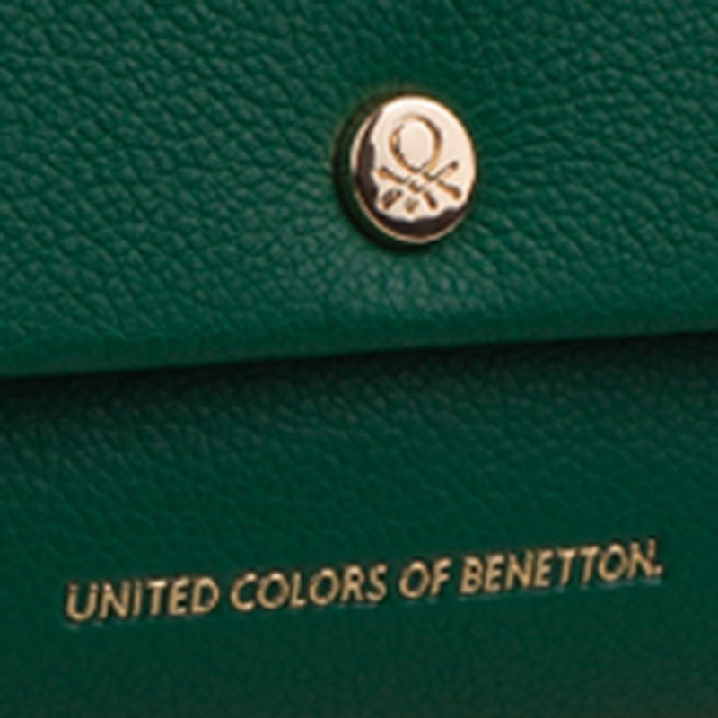 Benetton Yeşil  Softline Kadın Kare Yumuşak Deri  Cüzdan BNT 1726