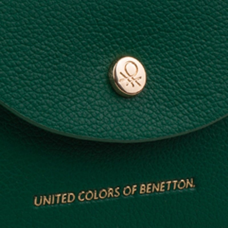 Benetton Yeşil  Softline Kadın Kare Yumuşak Deri Cüzdan BNT 1725