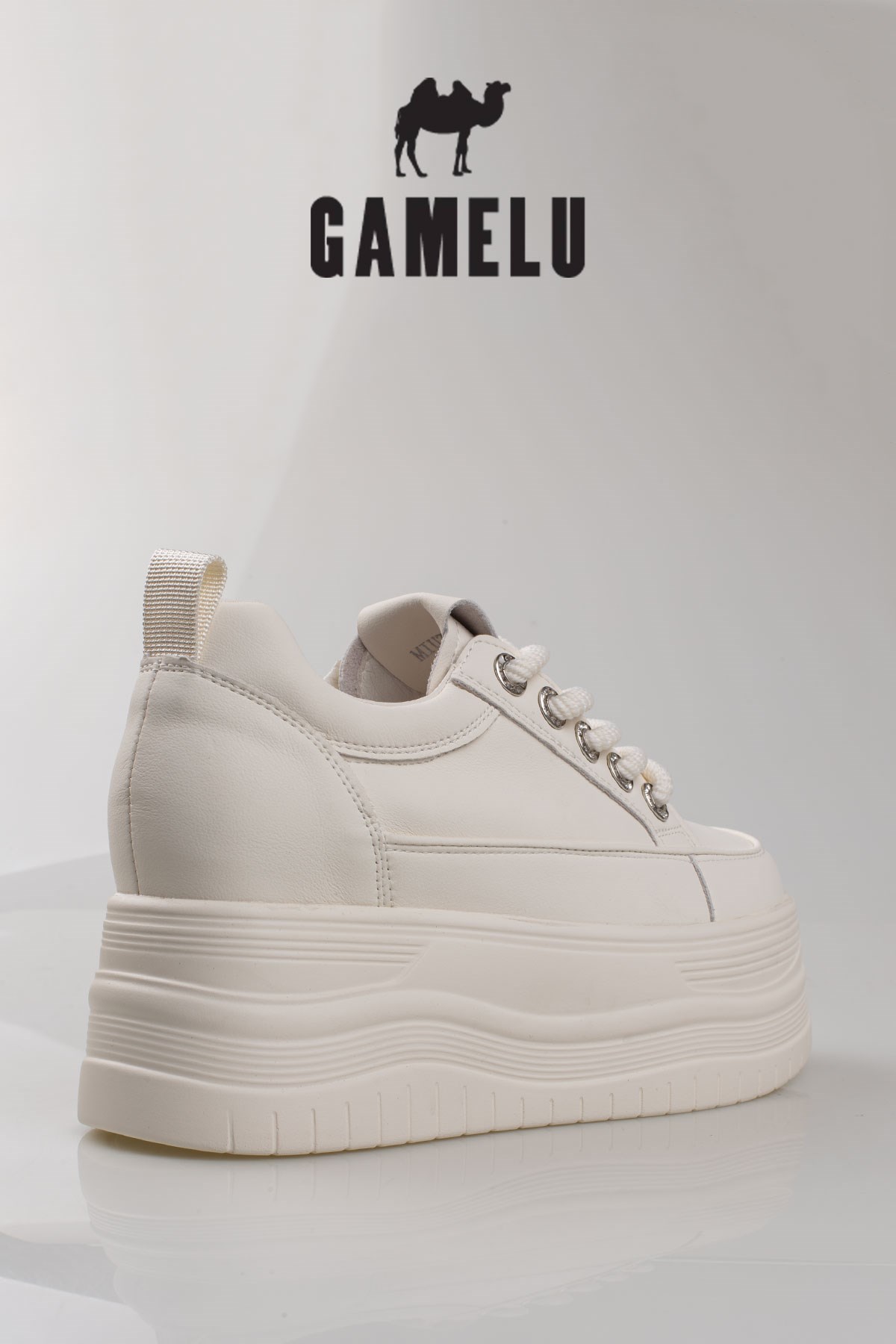Gamelu Beyaz  Kalın Taban Kadın Fashion Spor Ayakkabı