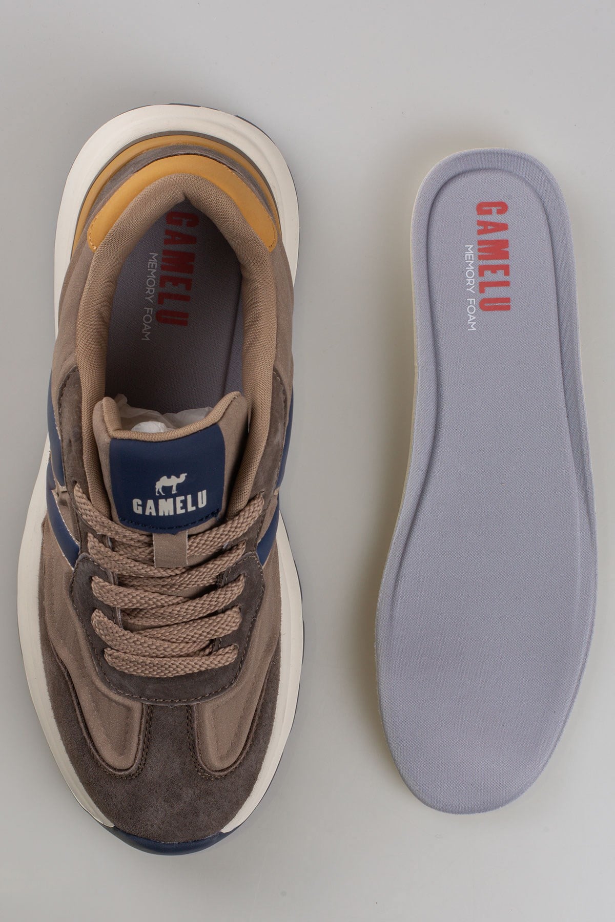 Gamelu Kahverengi  Draw Memory Foam Taban Erkek Sneaker