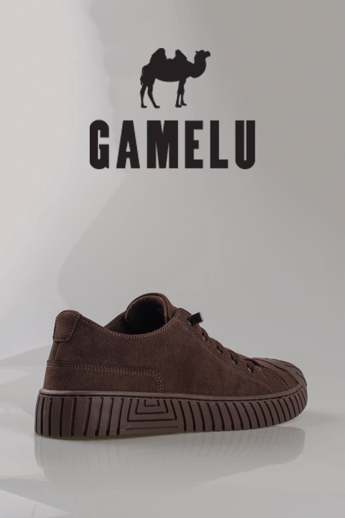 Gamelu Kahverengi  Vigor Burun Korumalı Erkek Nubuk Sneaker
